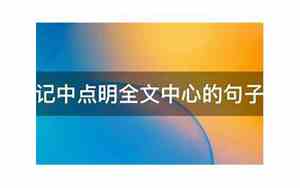 点明全文中心的句子是什么